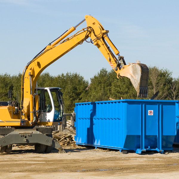 what are the rental fees for a residential dumpster in Warrior Run PA